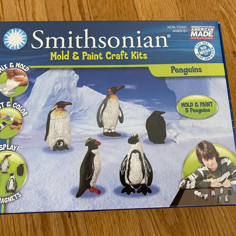 Smithsonian mold and paint penguins